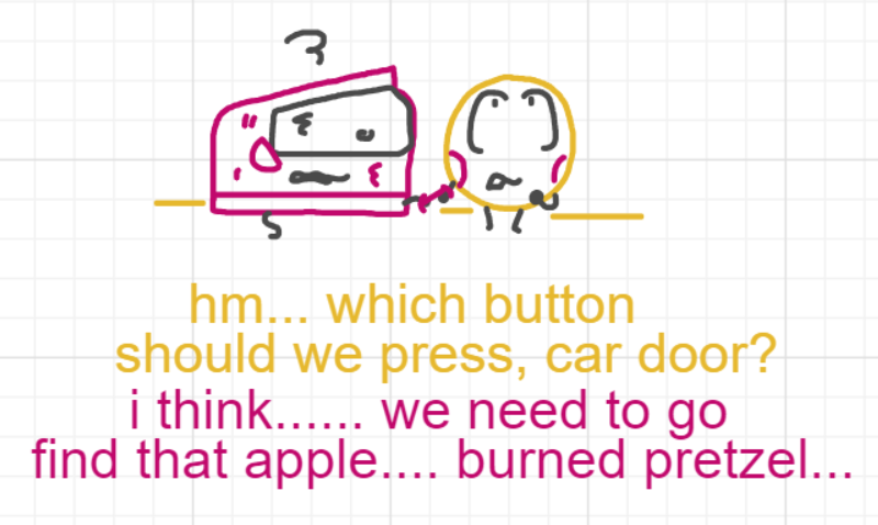 A panel from Running Duos, episode four of the Board Boards object show by Furretwalk/WalkingFurret.